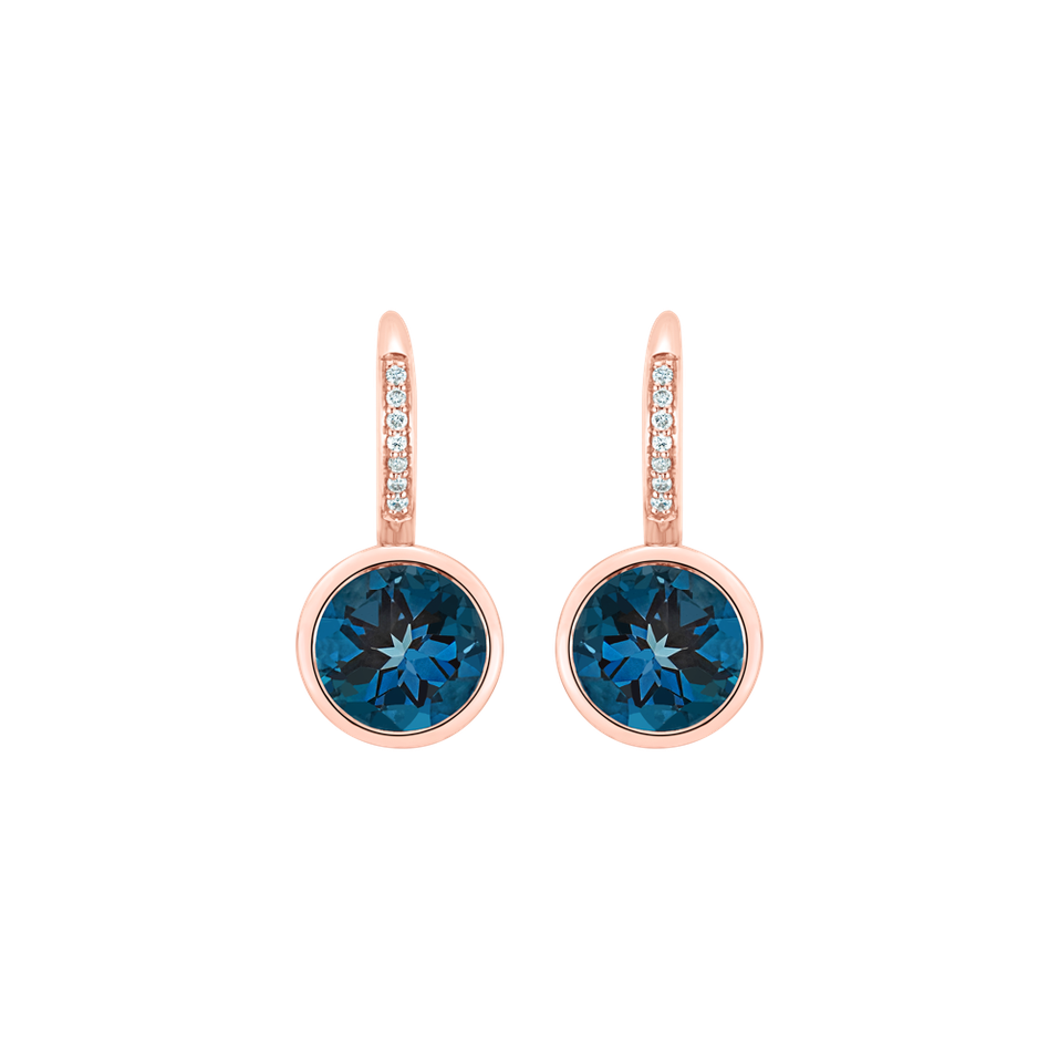 Náušnice s diamanty a turmalínem Regal Elegance