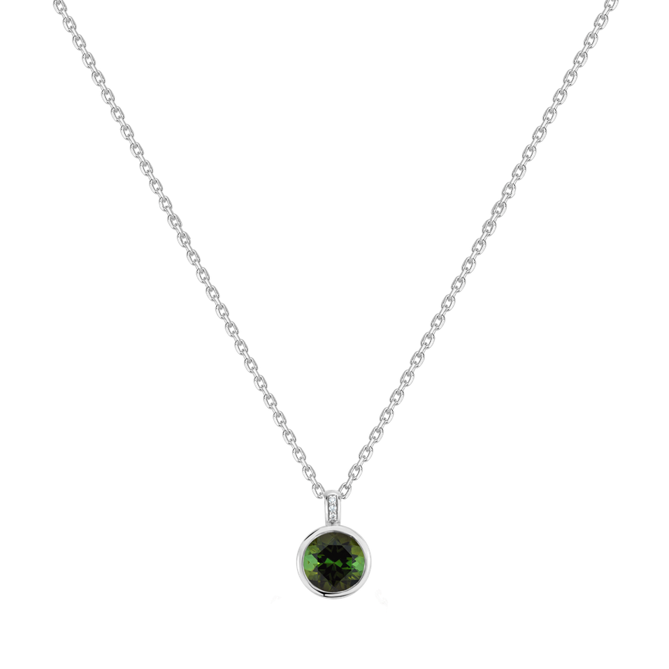 Náhrdelník s diamanty a turmalínem Regal Elegance