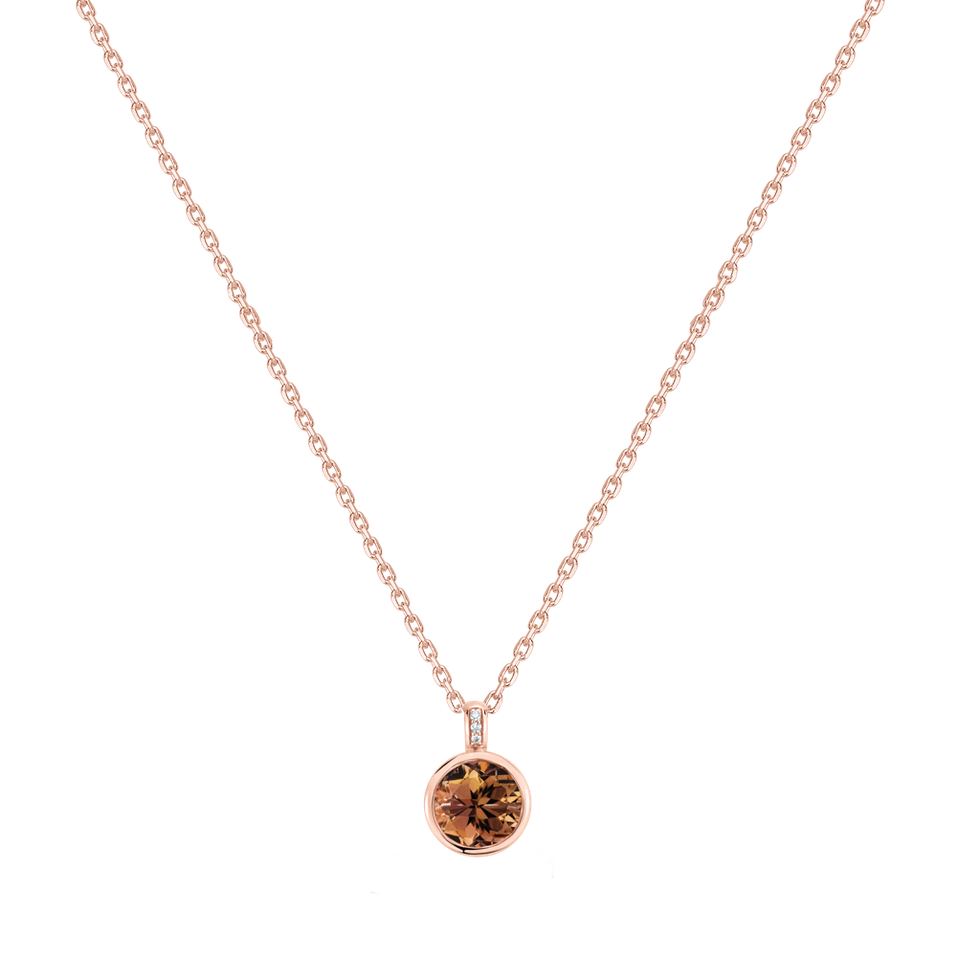 Náhrdelník s diamanty a turmalínem Regal Elegance