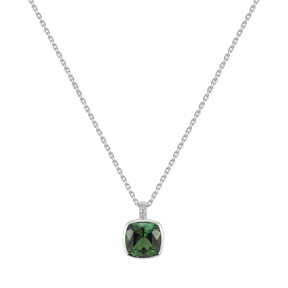 Náhrdelník s diamanty a turmalínem Carelia