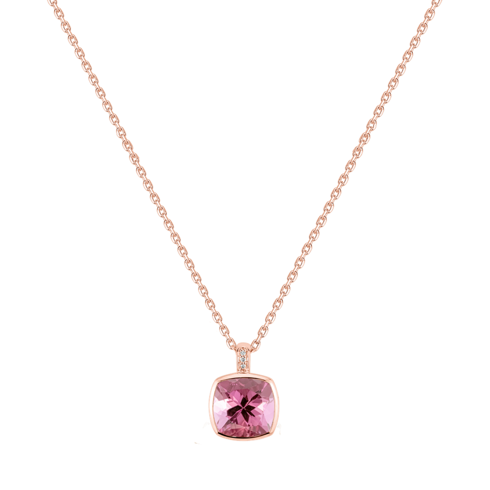 Náhrdelník s diamanty a turmalínem Carelia