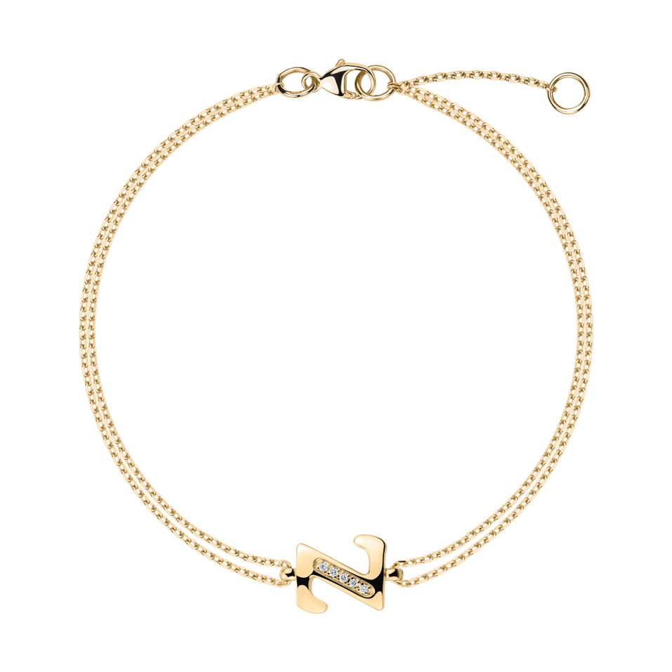 Náramek s diamanty Alluring Letter