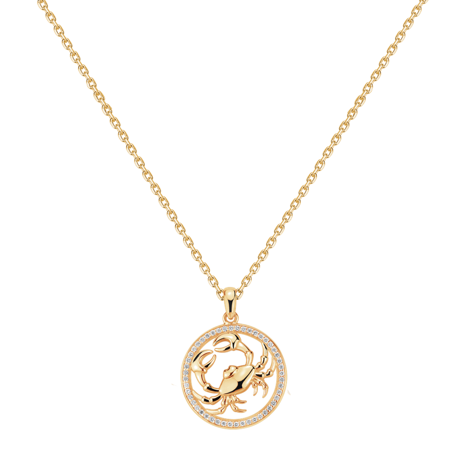 Náhrdelník s diamanty Starlit Zodiac Cancer