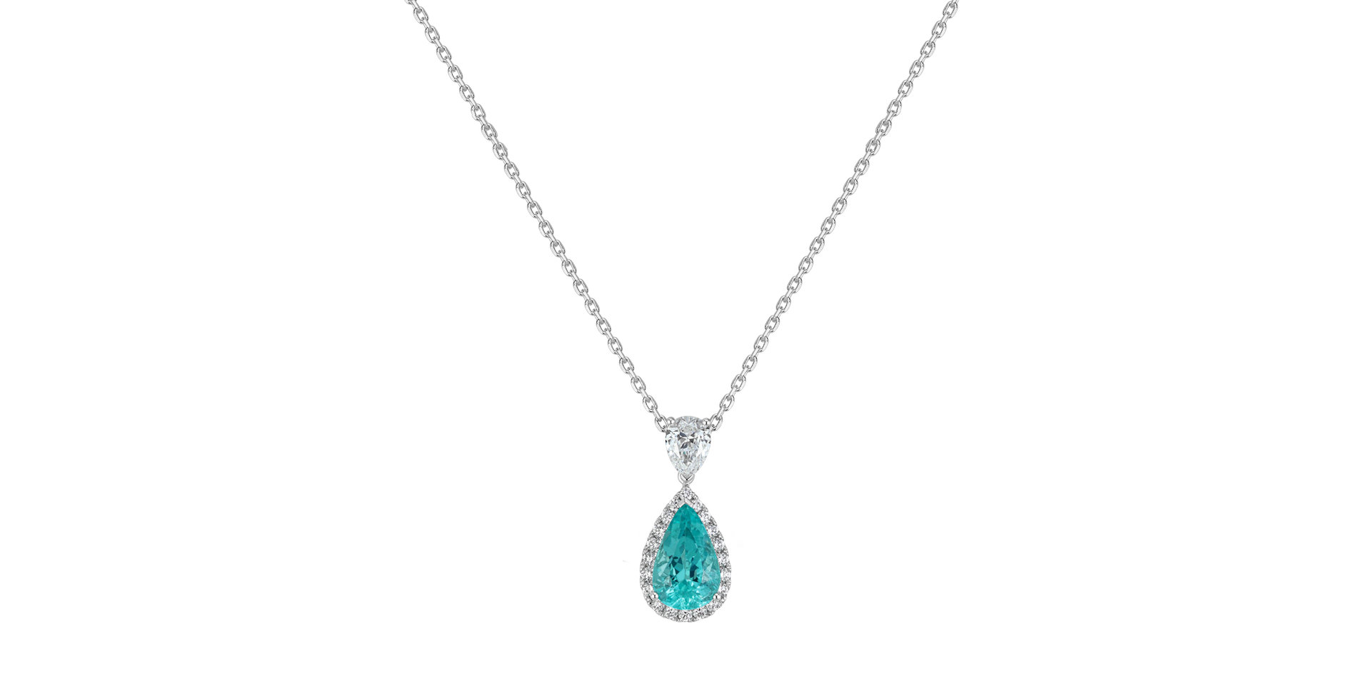 Náhrdelník s diamanty a paraibou Aqua Lume