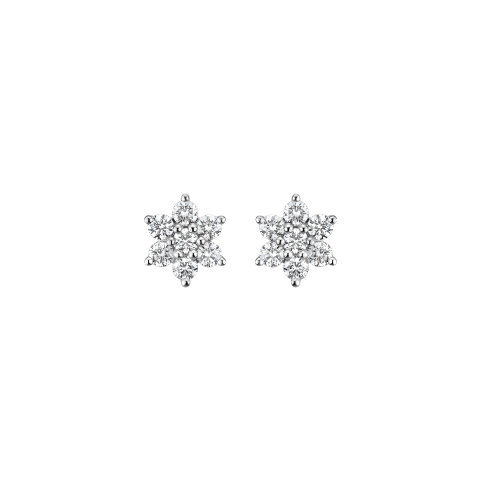 Náušnice s diamanty Magic Snowflake
