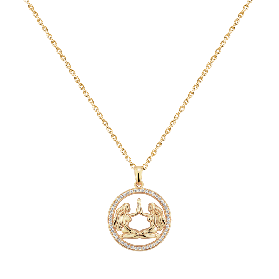 Náhrdelník s diamanty Starlit Zodiac Gemini