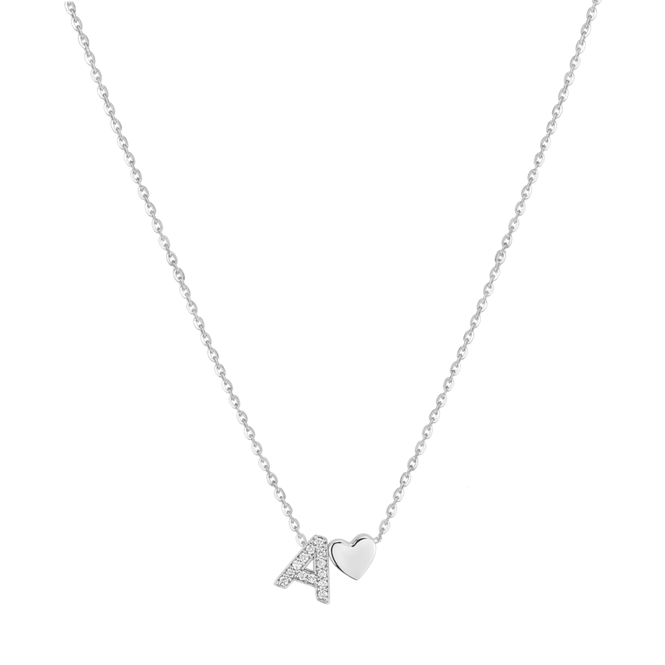 Náhrdelník s diamanty My Letter Heart