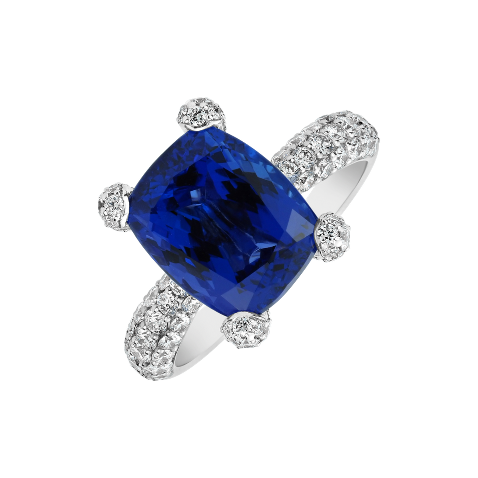Prsten s diamanty a tanzanitem Ocean Muse