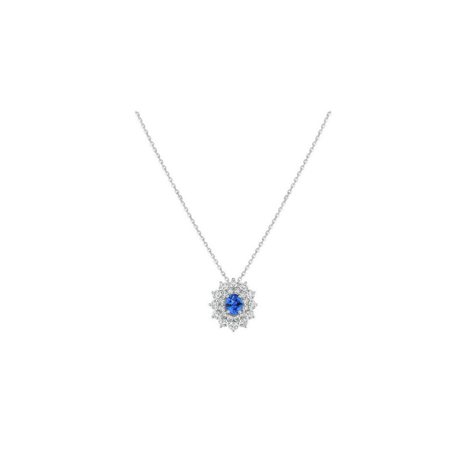 Náhrdelník s diamanty a tanzanitem Queen of Tanzanite
