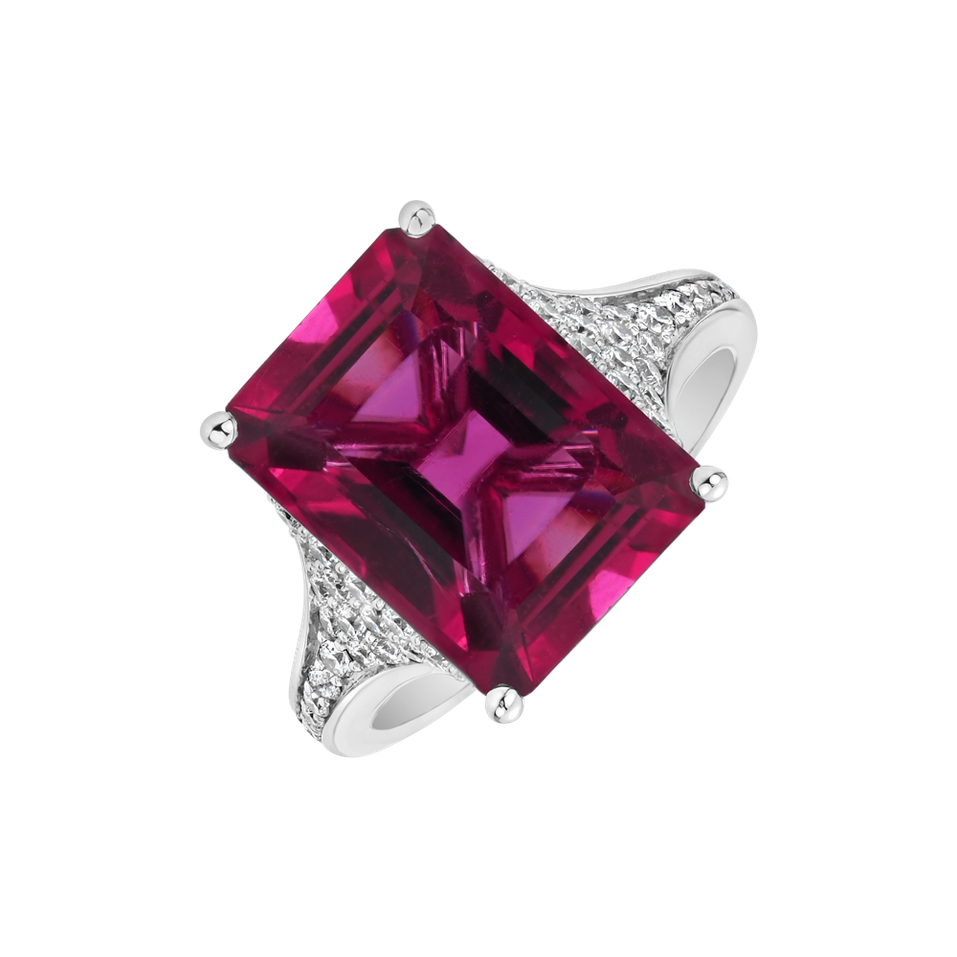 Prsten s diamanty a turmalínem Azarielle