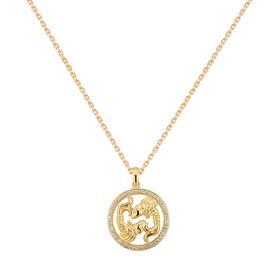Náhrdelník s diamanty Starlit Zodiac Pisces