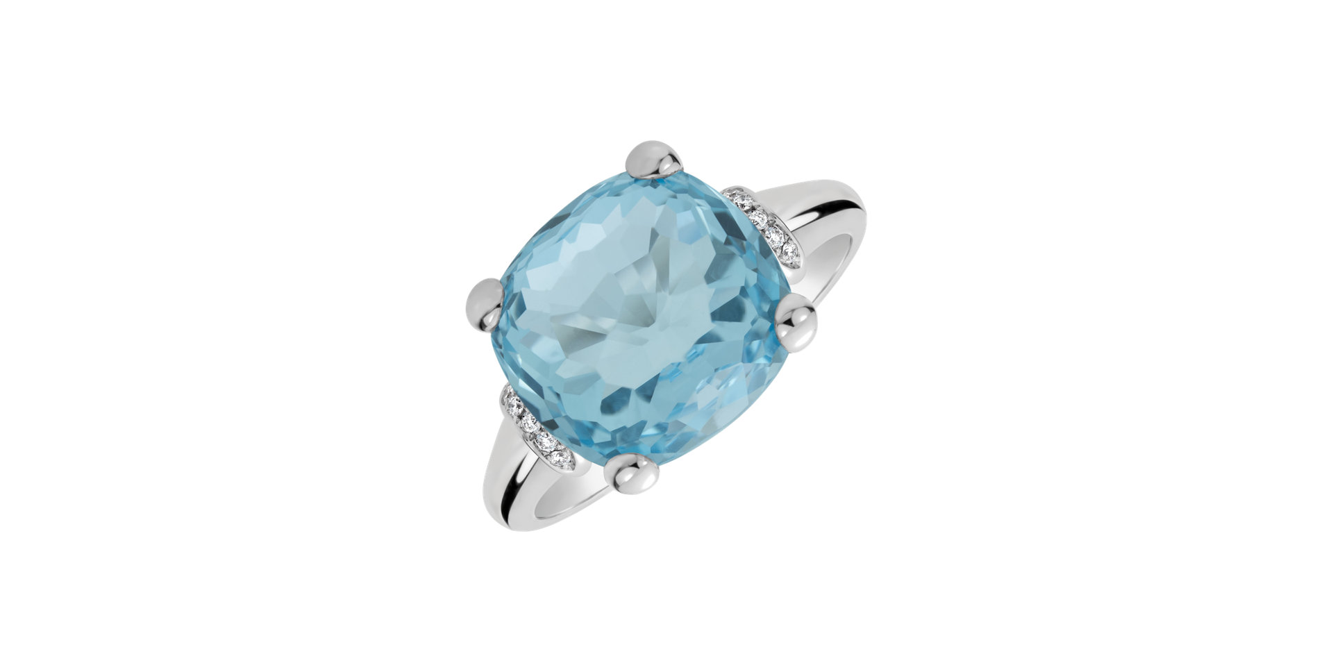 Prsten s diamanty a topazem The Light