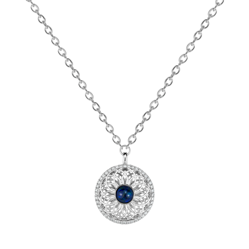 Náhrdelník s diamanty a opálem Heart of Starlight