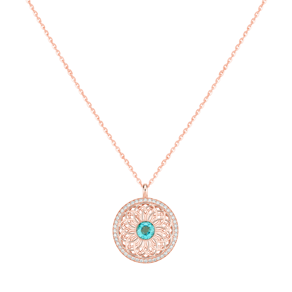 Náhrdelník s diamanty a apatitem Heart of Star