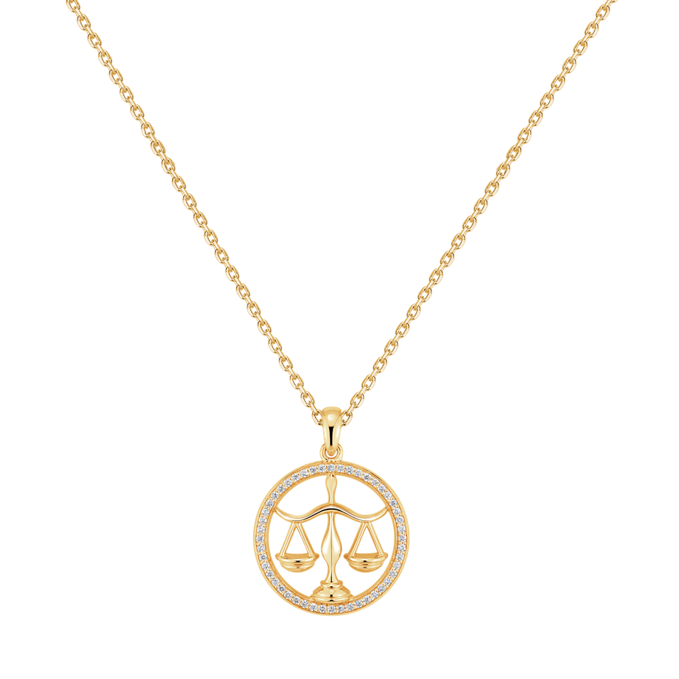 Náhrdelník s diamanty Starlit Zodiac Libra