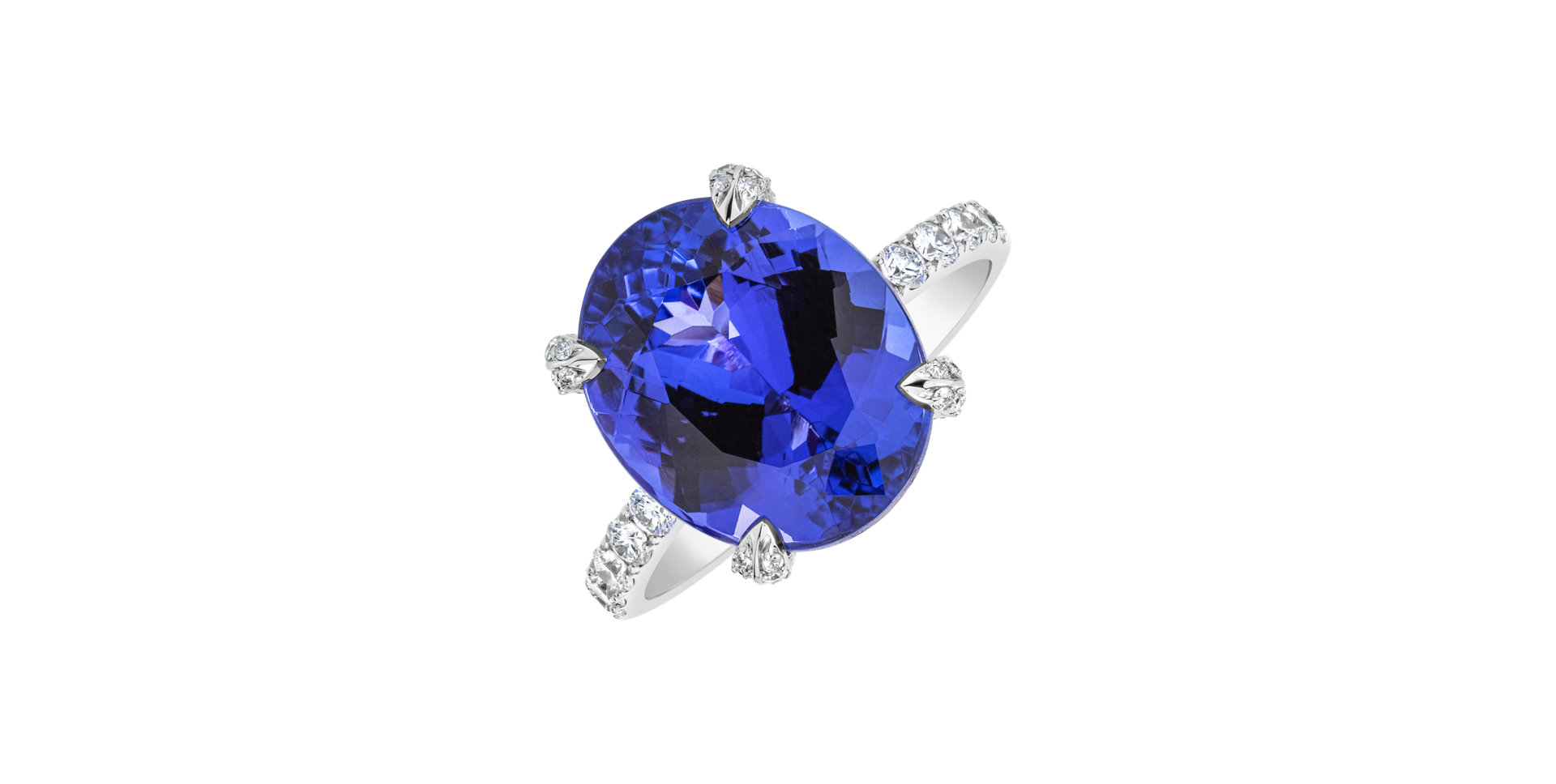 Prsten s diamanty a tanzanitem Ocean Depth