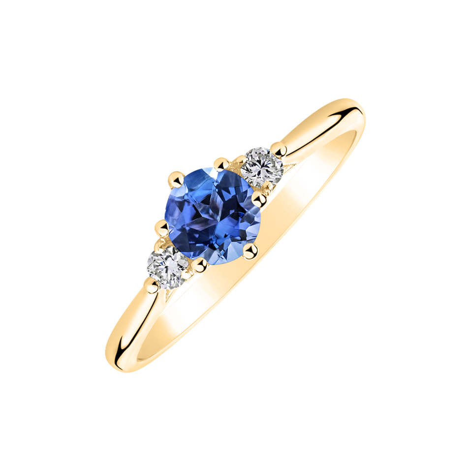 Prsten s diamanty a tanzanitem Midnight Serenity