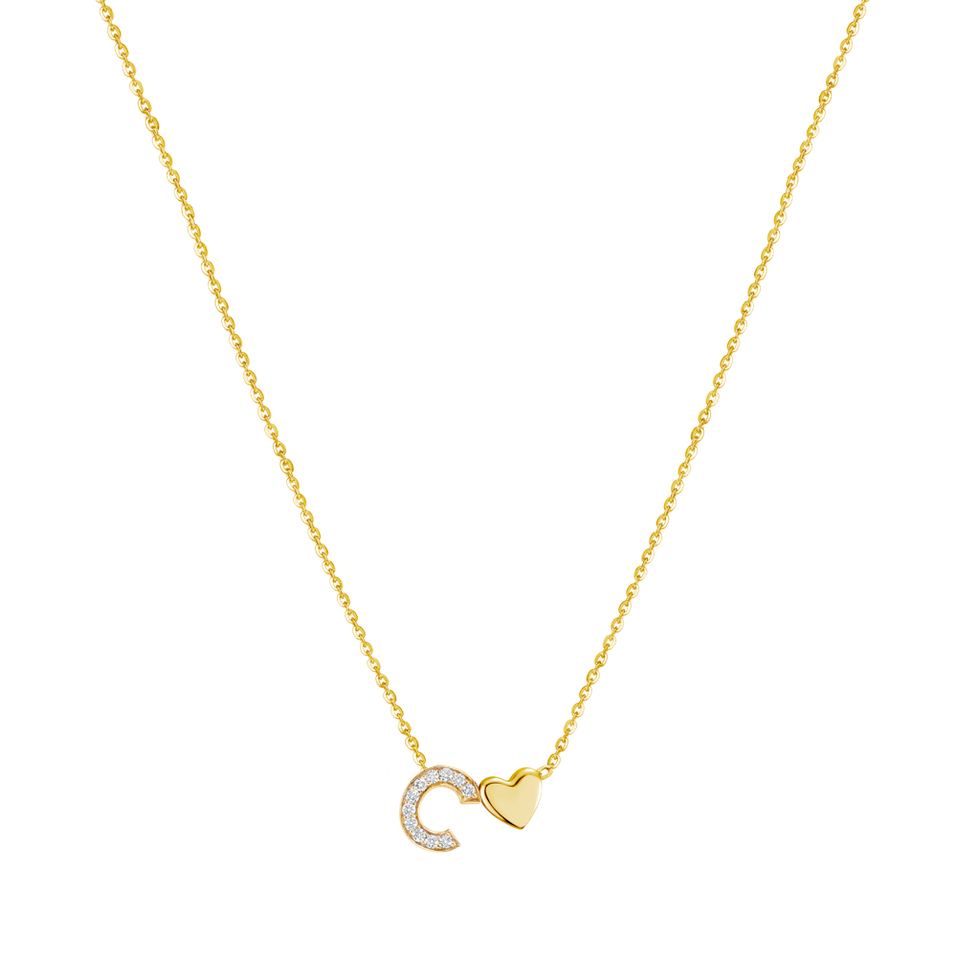 Náhrdelník s diamanty My Letter Heart