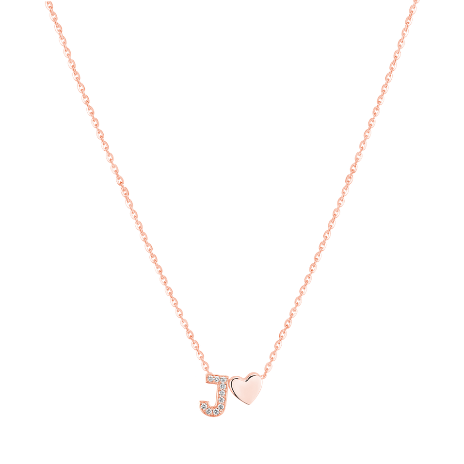 Náhrdelník s diamanty My Letter Heart