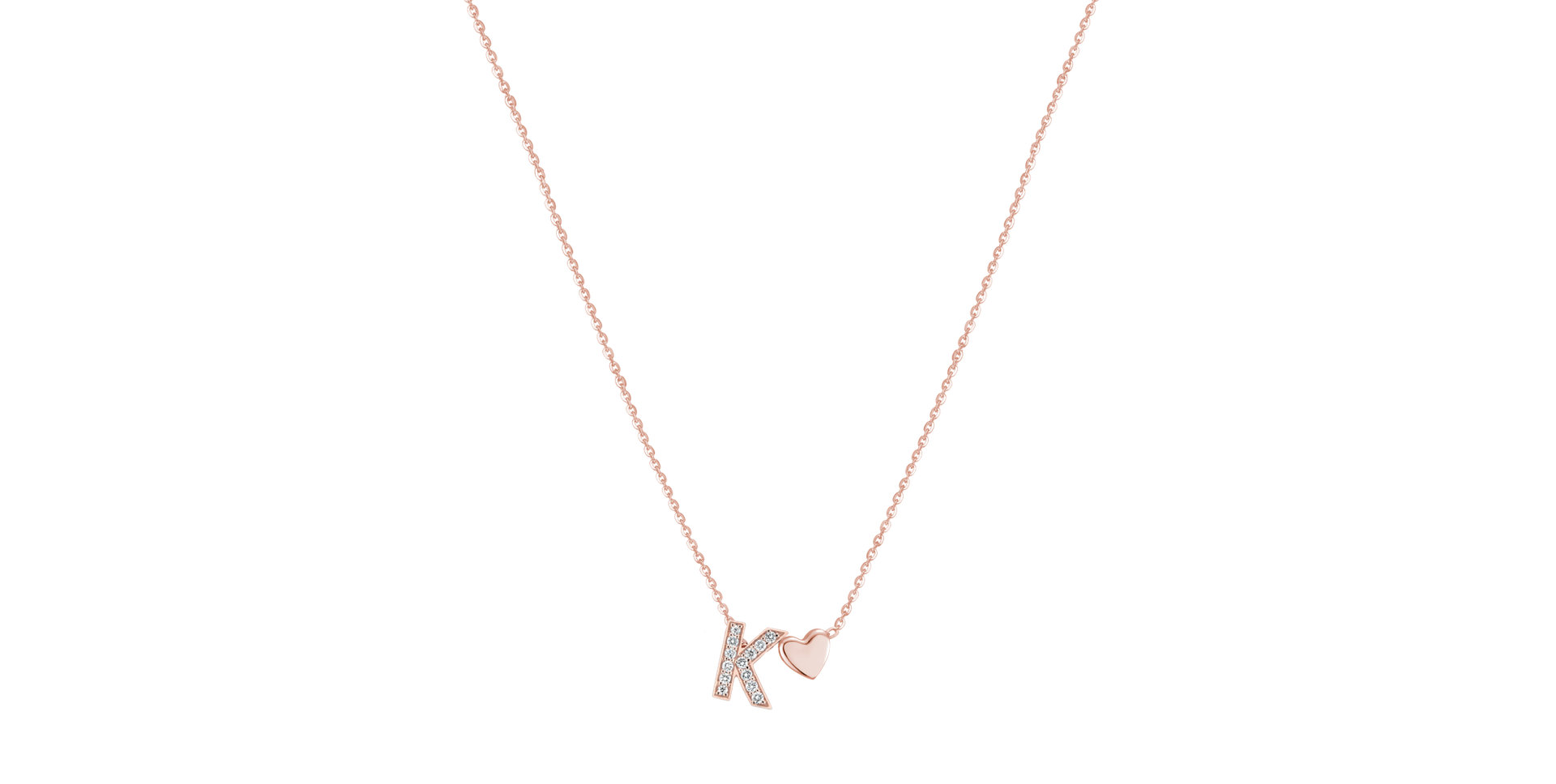 Náhrdelník s diamanty My Letter Heart