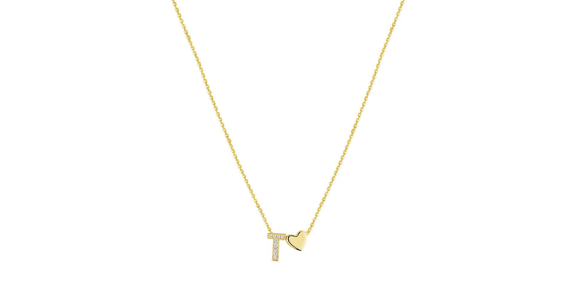 Náhrdelník s diamanty My Heart Letter