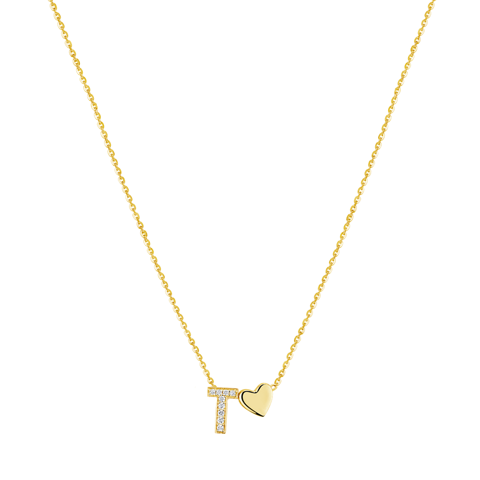 Náhrdelník s diamanty My Heart Letter