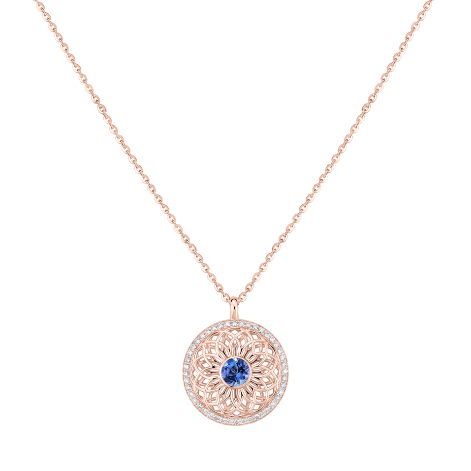 Náhrdelník s diamanty a tanzanitem Heart of Star