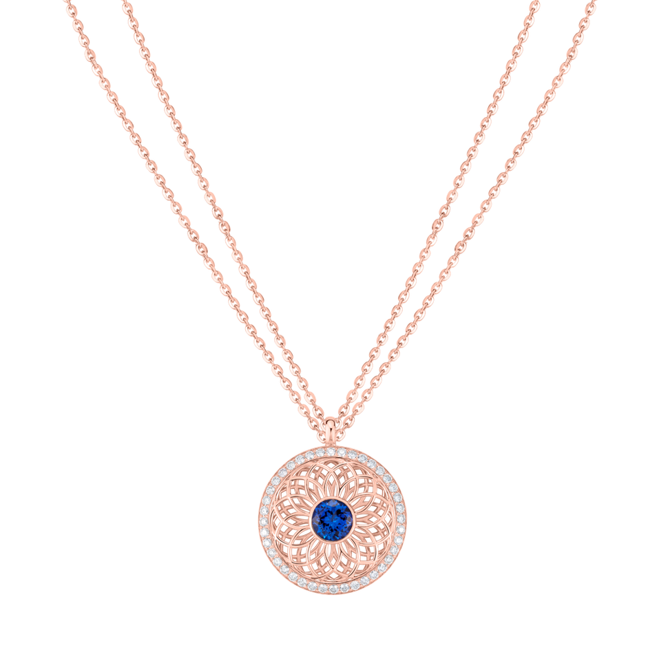 Náhrdelník s diamanty a tanzanitem Heart of Star