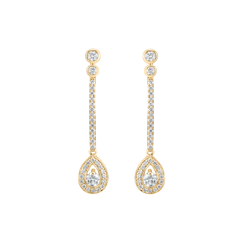 Náušnice s diamanty Glamour Drop