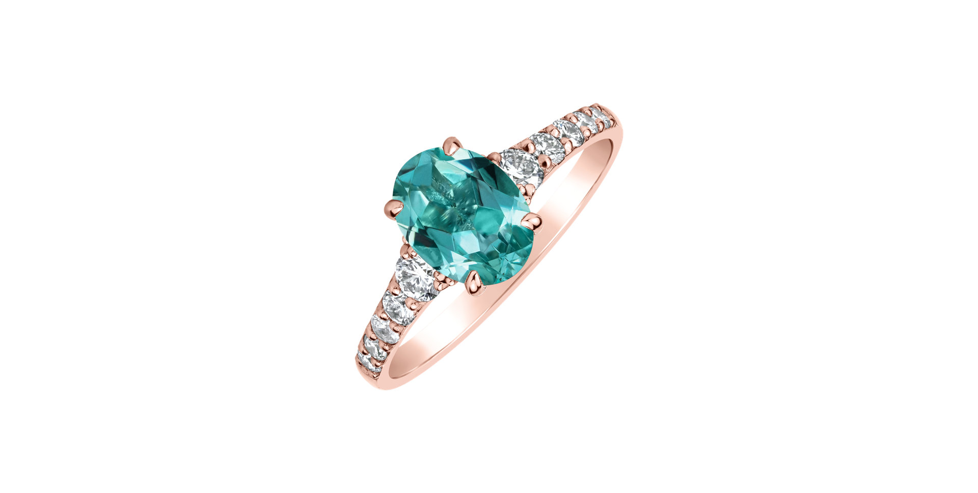 Prsten s diamanty a apatitem Shimmering dazzle