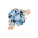 Prsten s diamanty a akvamarínem Dynasty Gem2