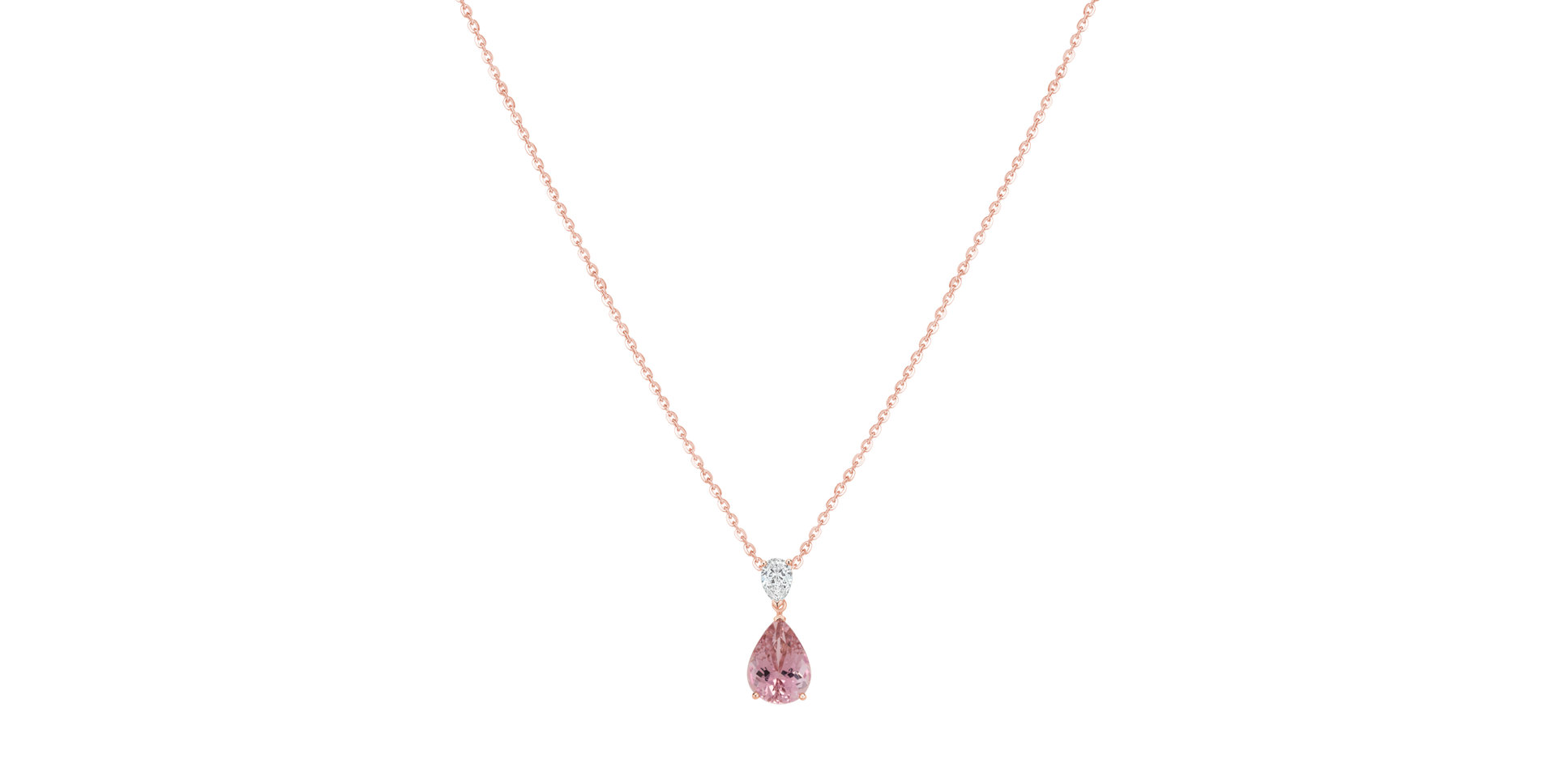 Náhrdelník s diamantem a turmalínem Nova Rosa