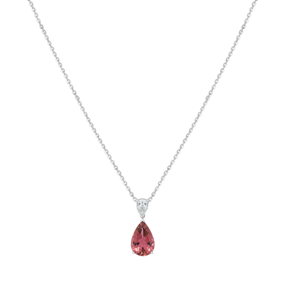 Náhrdelník s diamantem a turmalínem Nova Rosa