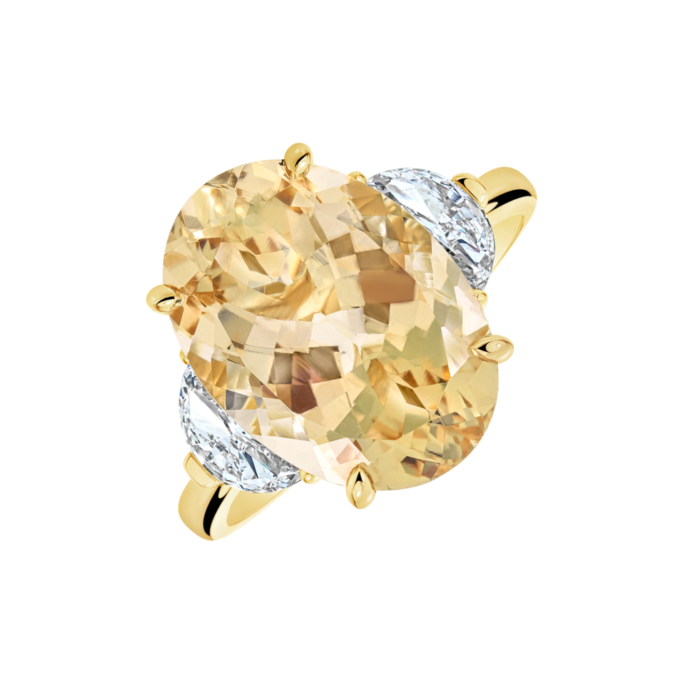 Prsten s diamanty a morganitem Dynasty Gem