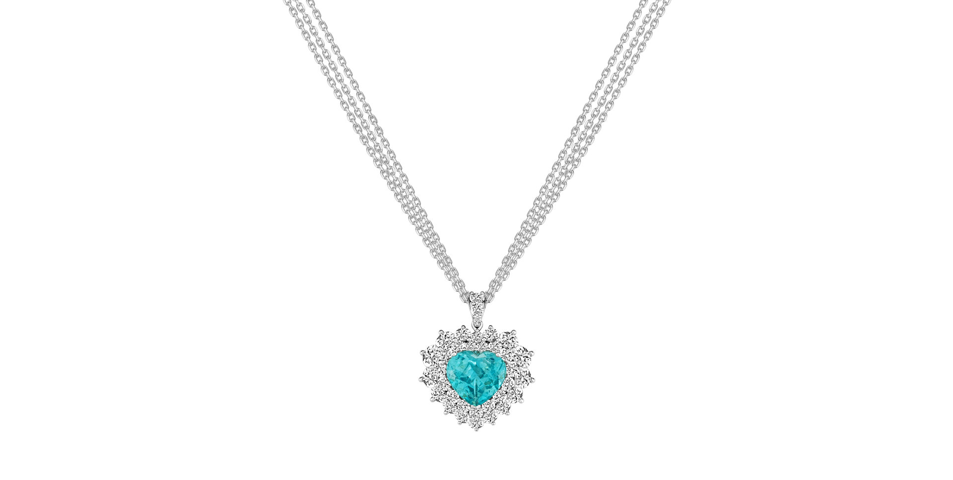 Náhrdelník s diamanty a paraibou Monarchy of Paraiba