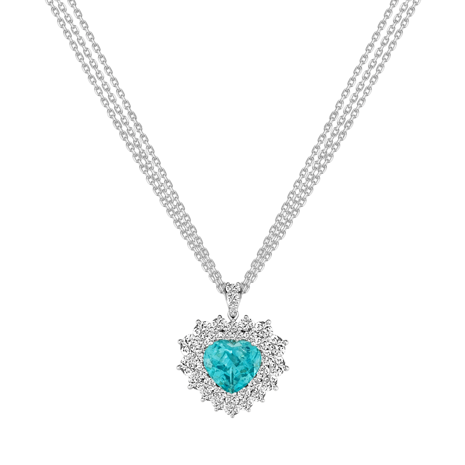 Náhrdelník s diamanty a paraibou Monarchy of Paraiba