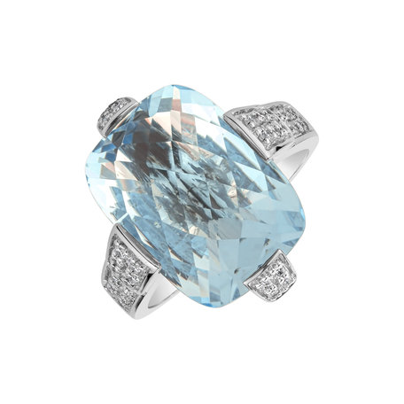 Prsten s topazem a diamanty Tiny Miracle