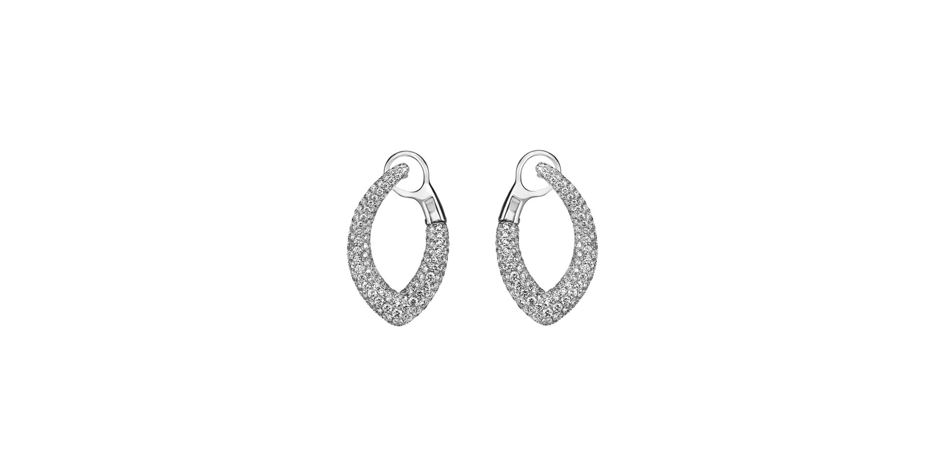 Náušnice s diamanty Diamond Leaf