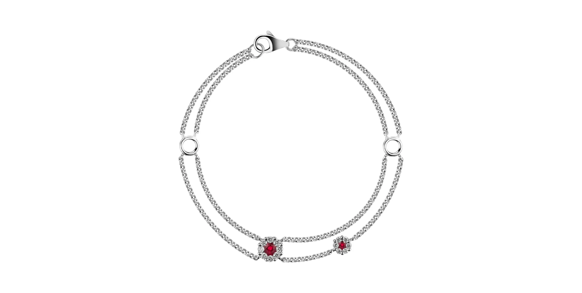 Náramek s diamanty a rubíny Thrynae