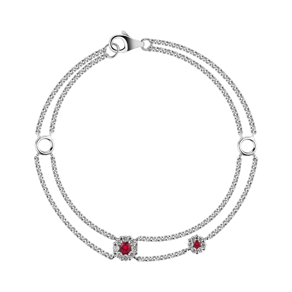 Náramek s diamanty a rubíny Thrynae