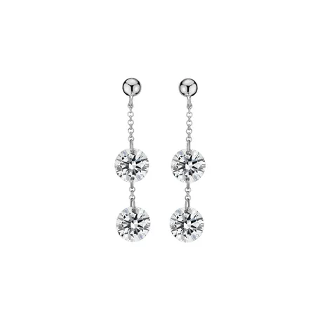 Náušnice s diamanty Moonlight Waterfall