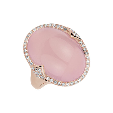 Prsten s růženínem a diamanty Venus Miracle