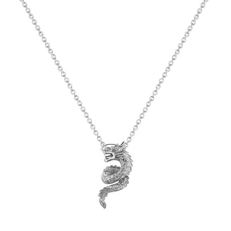 Přívěs s diamanty a rubínem Dragon Snake