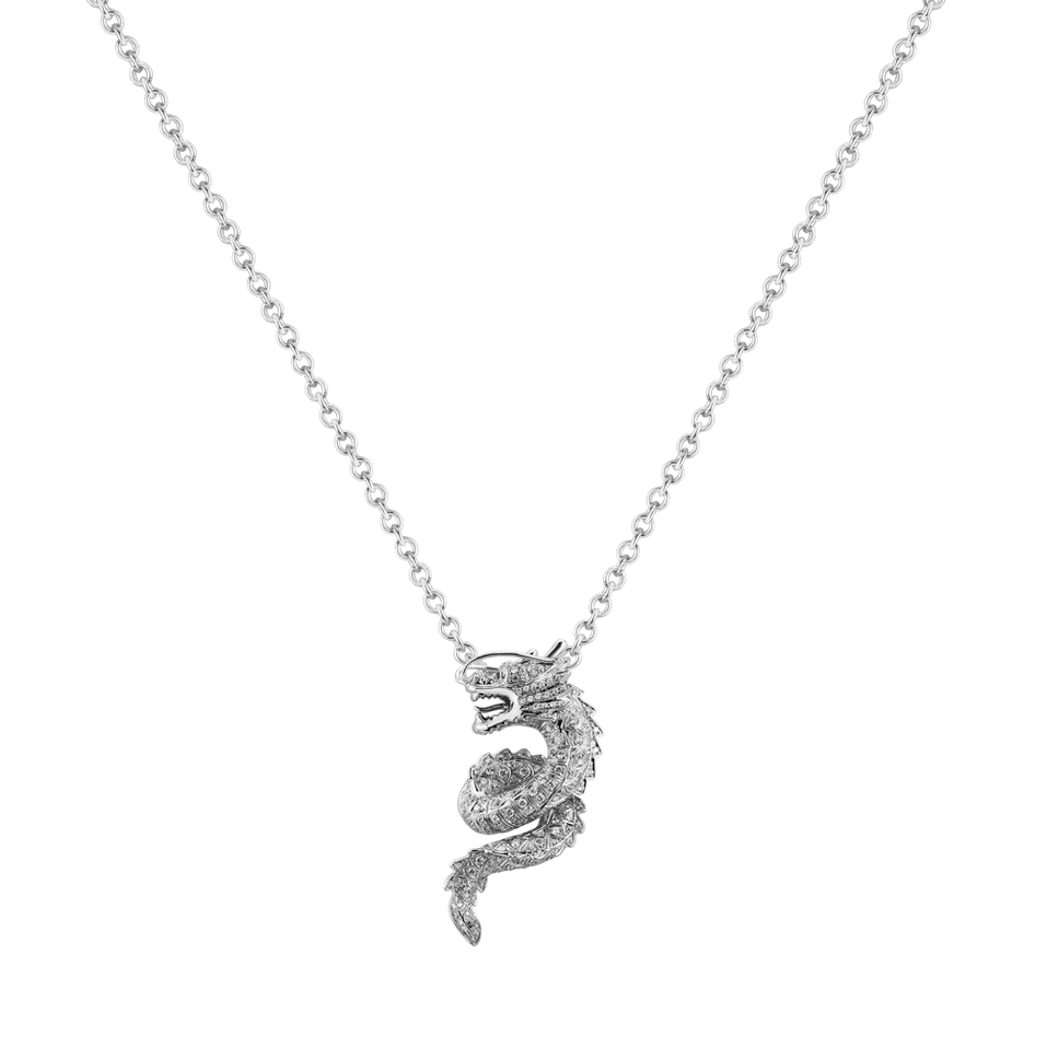 Přívěs s diamanty a rubínem Dragon Snake