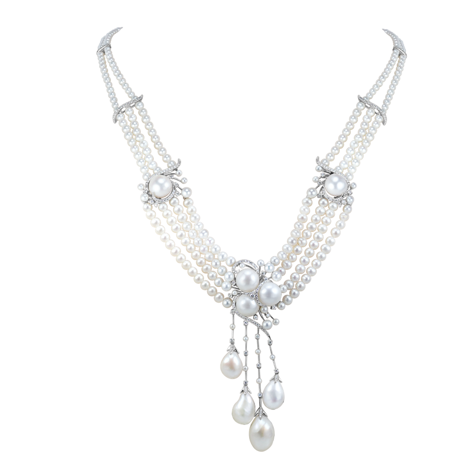 Náhrdelník s diamanty a perlami Versailles Treasure