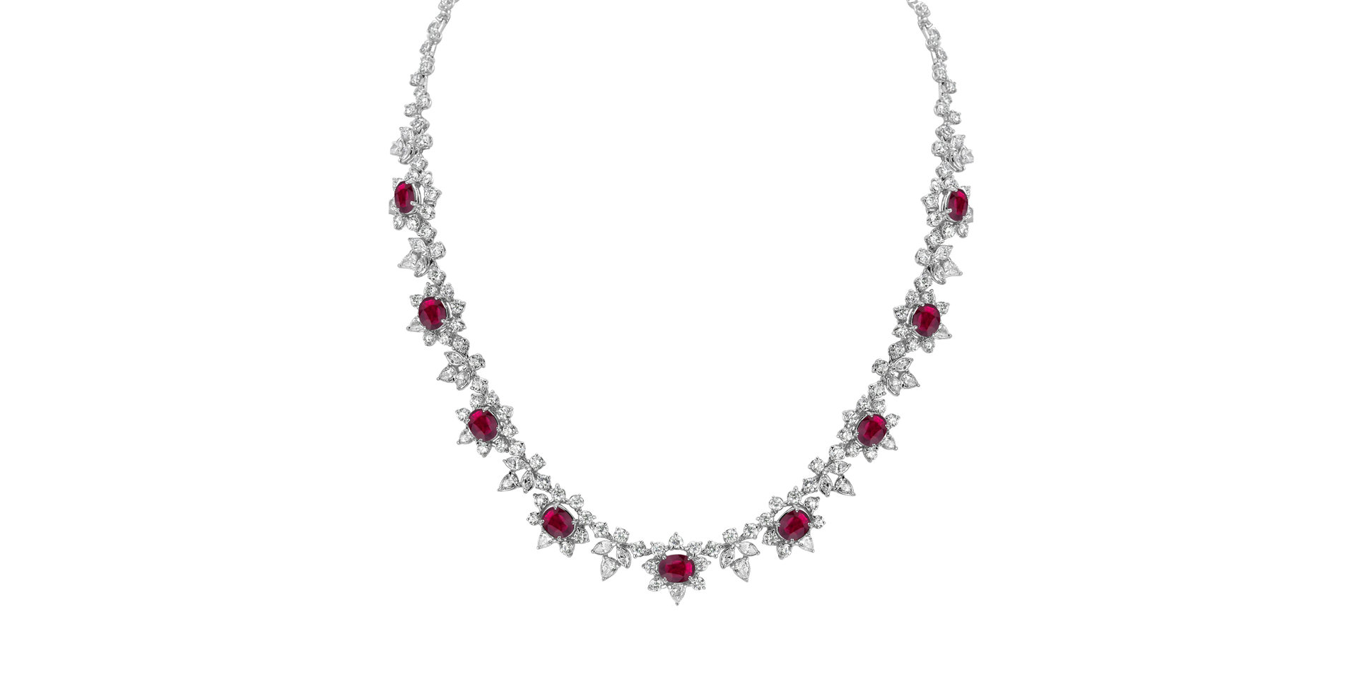 Náhrdelník s diamanty a rubíny Ruby Countess