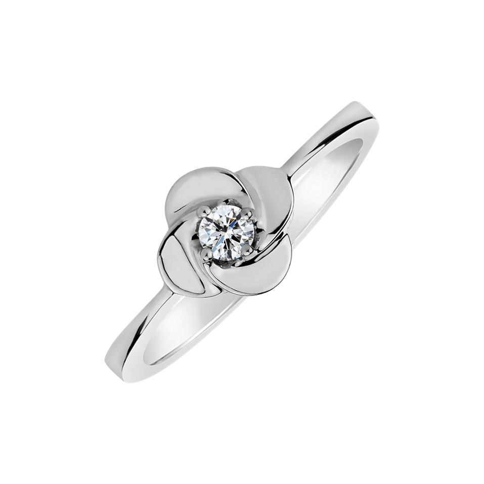 Prsten s diamantem Faith Flower