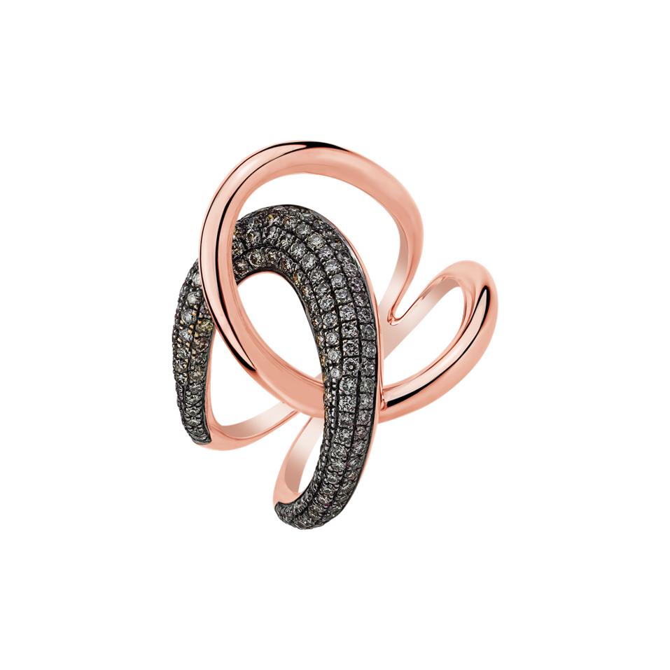 Prsten s diamanty Snake Sin