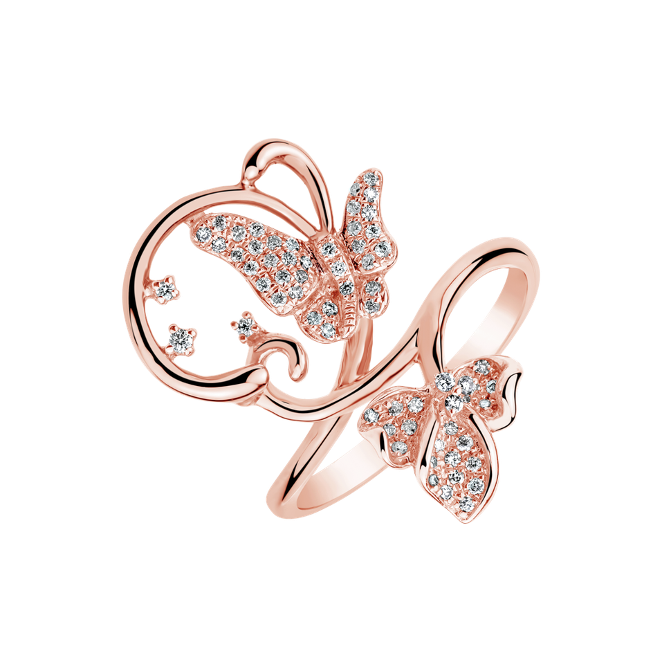 Prsten s diamanty Melody of Butterflies