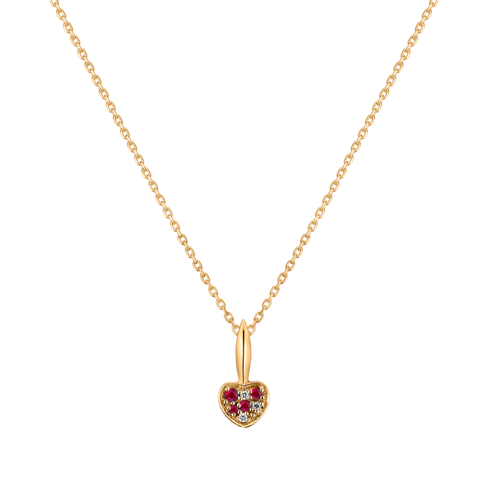 Přívěs s diamanty a rubíny Recent Emotion